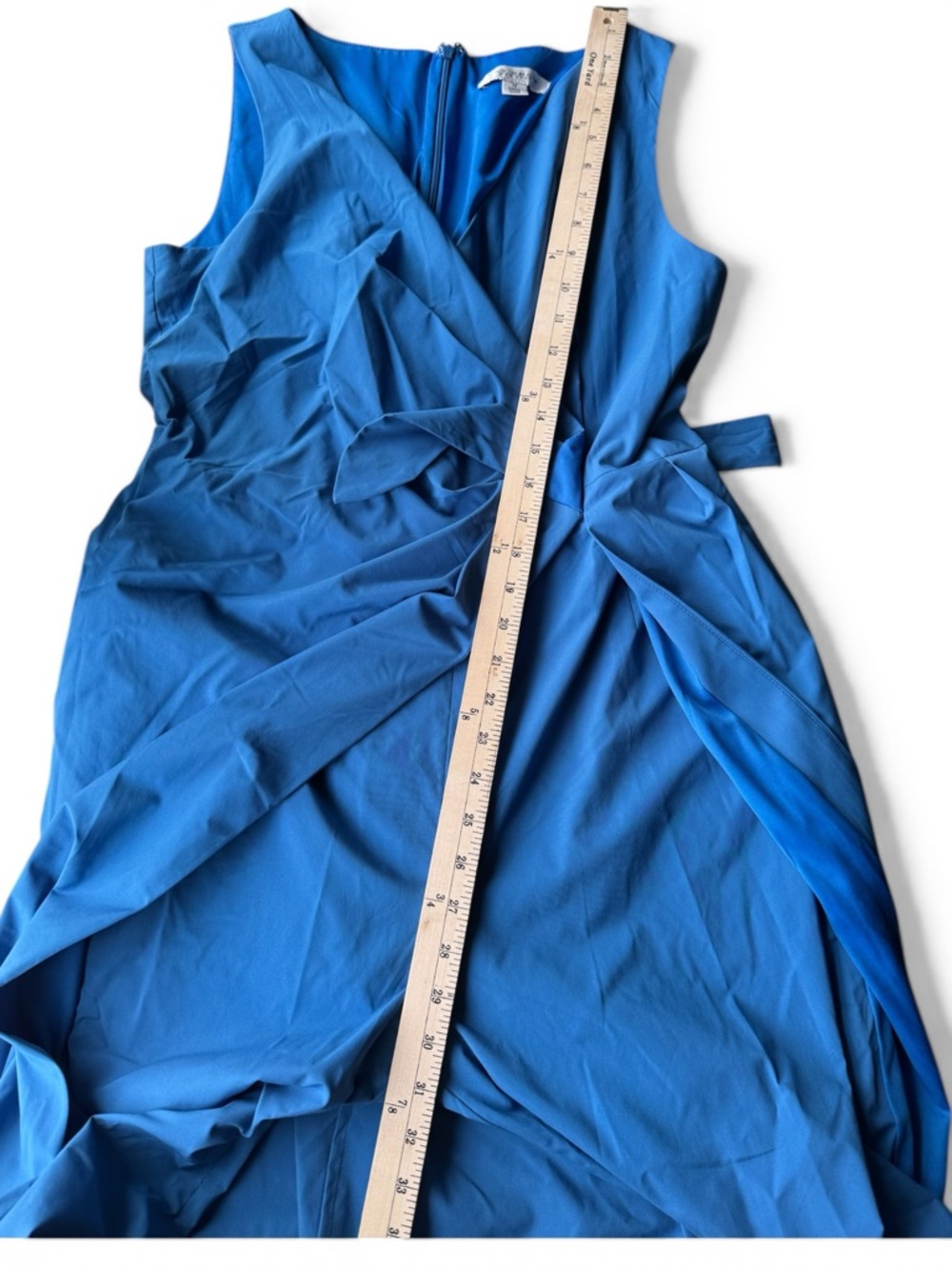 KAY UNGER “Annie” Wrap Walk-Thru Jumpsuit Blue – Size 12 - Picture 10 of 10